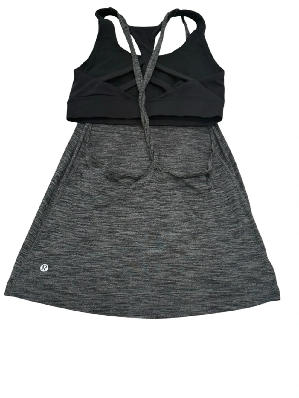 lululemon athletica‎ Black and Heather Gray Racerback Tank with Built-in Bra